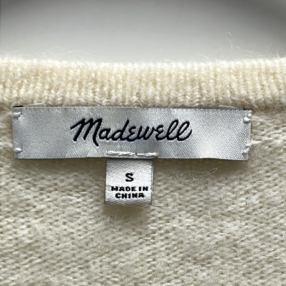 MADEWELL color block open cardigan sweater duster - Picture 10 of 16